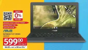 Selgros ASUS NOTEBOOK 11,6" C204MA oferta