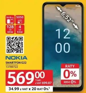 Selgros NOKIA SMARTFON G22 oferta
