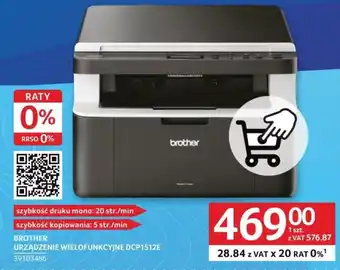 Selgros BROTHER URZĄDZENIE WIELOFUNKCYJNE DCP1512E oferta