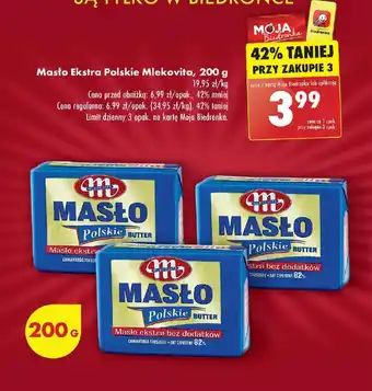 Biedronka Masło Ekstra Polskie Mlekovita 200g oferta