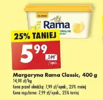 Biedronka Margaryna Rama Classic, 400 g oferta