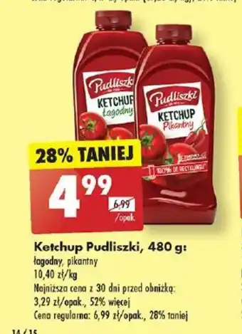 Biedronka Ketchup Pudliszki, 480 g oferta