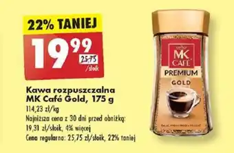 Biedronka Kawa rozpuszczalna MK Cafe Gold 175g oferta