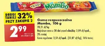 Biedronka Guma rozpuszczalne Mamba 106g oferta
