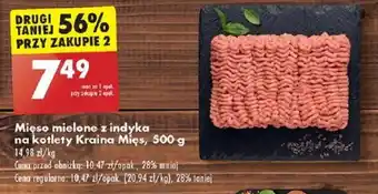 Biedronka Mięso mielone z indyka na kotlety Kraina Mięs, 500 g oferta