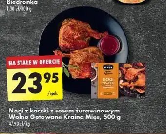 Biedronka Nogi z kaczki z sosem żurawinowym Wolno Gotowane Kraina Mięs, 500 g oferta
