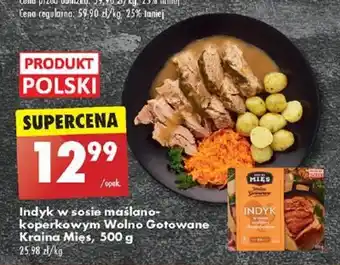 Biedronka Indyk w sosie maślano-koperkowym Wolno Gotowane Kraina Mies, 500 g oferta
