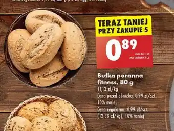 Biedronka Bułka poranna fitness, 80 g oferta