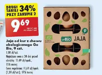 Biedronka Jaja od kur z chowu o ekologicznego Go Bio, 9 szt. oferta