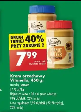 Biedronka Krem orzechowy Vitanella 450g oferta
