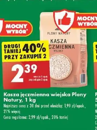 Biedronka Kasza jęczmienna wiejska Plony Natury 1kg oferta