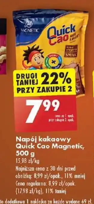 Biedronka Napój kakaowy Quick Cao Magnetic, 500 g oferta
