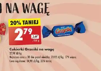 Biedronka Cukierki Grześki na wagę 100g oferta