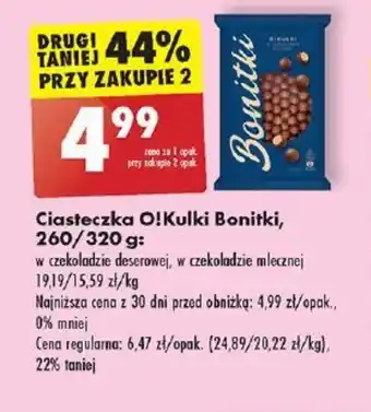 Biedronka Ciasteczka O!Kulki Bonitki, 260/320 g oferta