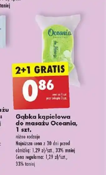 Biedronka Gąbka kąpielowa do masażu Oceania, 1 szt. oferta