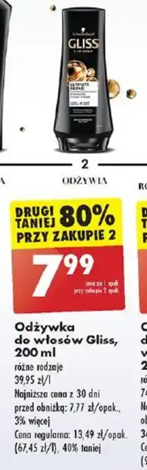 Biedronka Odżywka do włosów w spray'u Gliss, 200 ml oferta