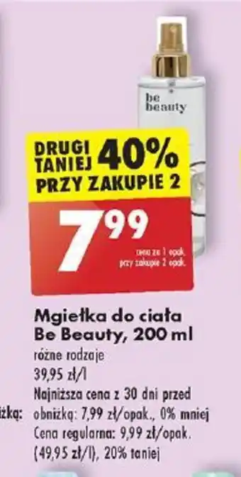 Biedronka Mgiełka do ciała Be Beauty, 200 ml oferta