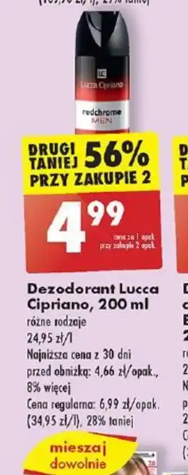 Biedronka Dezodorant Lucca Cipriano, 200 ml oferta