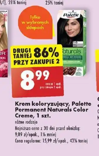 Biedronka Krem koloryzujący, Palette Permanent Naturals Color Creme oferta