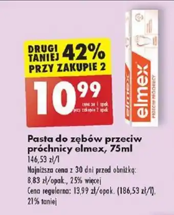 Biedronka Pasta do zębów przeciw próchnicy elmex, 75ml oferta