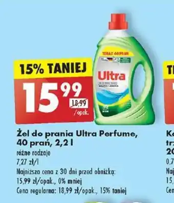 Biedronka Żel do prania Ultra Perfume, 40 prań, 2,2l oferta