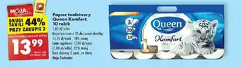 Biedronka Papier toaletowy Queen Komfort, 10 rolek oferta