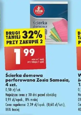 Biedronka Ścierka domowa perforowana Zosia Samosia, 4szt. oferta