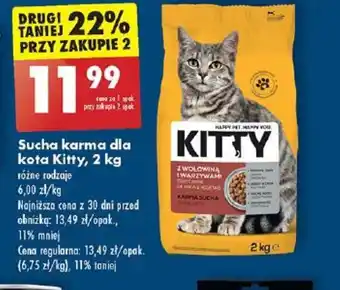 Biedronka Sucha karma dla kota Kitty, 2 kg różne rodzaje oferta