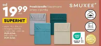 Biedronka SMUKEE Prześcieradło bawełniane o wym.: 160 x 200 cm oferta