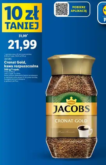 Lidl JACOBS Cronat Gold kawa rozpuszczalna 200g oferta