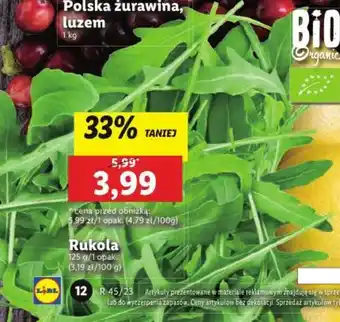 Lidl Rukola 125g oferta