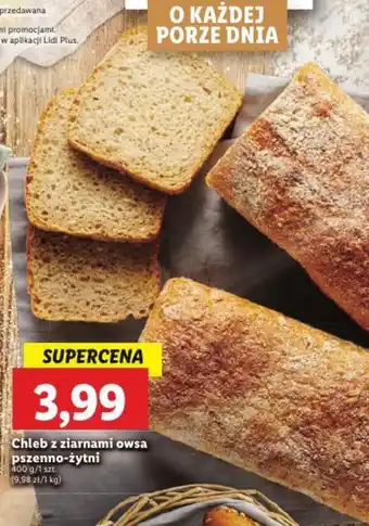 Lidl Chleb z ziarnami owsa pszenno-żytni 400g oferta