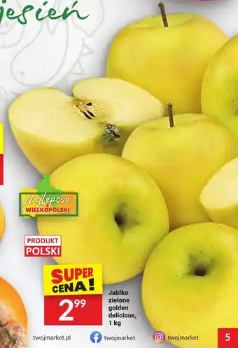 Twój Market Jabłko zielone golden delicious, 1 kg oferta