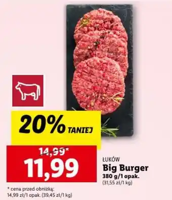 Lidl ŁUKÓW Big Burger 380g oferta