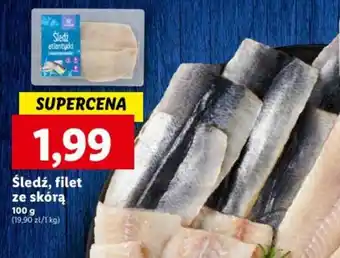 Lidl Śledź, filet ze skórą 100g oferta