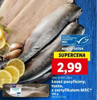 Lidl TARG RYBNY LIDLA Łosoś pacyficzny, tusza 100g oferta