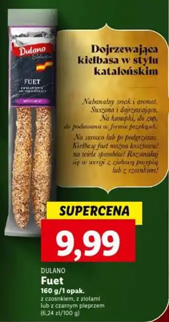 Lidl DULANO Fuet 160g oferta