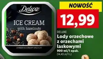 Lidl DELUXE Lody orzechowe z orzechami laskowymi 900 ml oferta