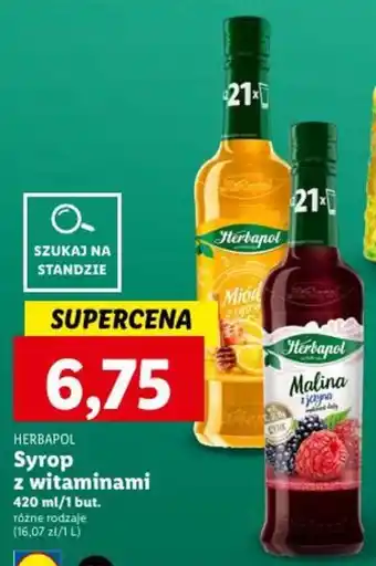 Lidl HERBAPOL Syrop z witaminami 420ml oferta