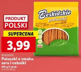 Lidl BESKIDZKIE Paluszki o smaku sera i cebulki 180g oferta