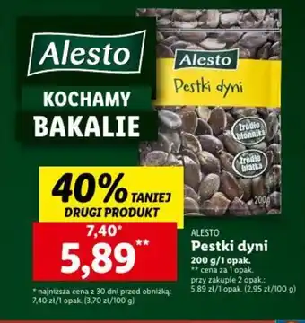 Lidl ALESTO Pestki dyni 200g oferta