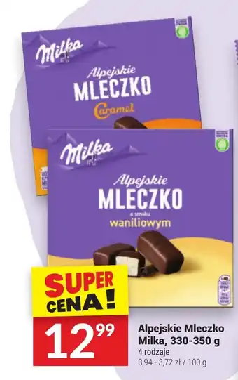 Twój Market Alpejskie Mleczko Milka, 330-350 g oferta
