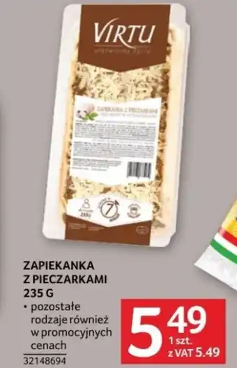 Selgros VIRTU ZAPIEKANKA Z PIECZARKAMI 235 G oferta