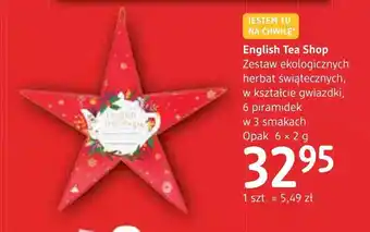 dm drogerie markt English Tea Shop Zestaw ekologicznych herbat świątecznych, w kształcie gwiazdki, 6x2g oferta