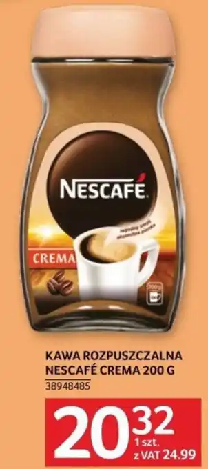 Selgros KAWA ROZPUSZCZALNA NESCAFÉ CREMA 200 G oferta