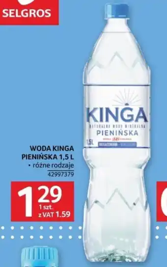 Selgros WODA KINGA PIENIŃSKA 1,5 L oferta