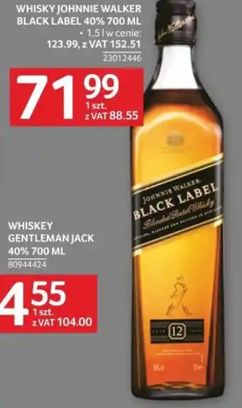 Selgros WHISKY JOHNNIE WALKER BLACK LABEL 40% 700 ML oferta