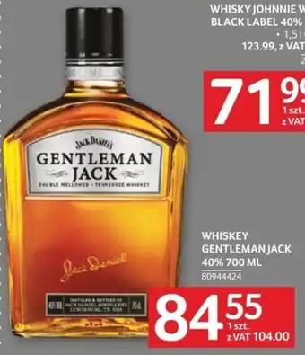 Selgros WHISKEY GENTLEMAN JACK 40% 700 ML oferta