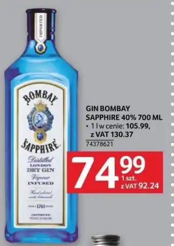 GIN BOMBAY SAPPHIRE 40% 700 ML