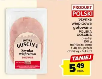 Carrefour Szynka wieprzowa gotowana POLSKA GOŚCINA plastry 100 g oferta